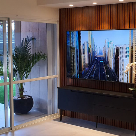 Indoor Living Room TV Wall Decor Aluminum Cladding