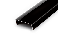 Click 60 Black Gloss Aluminum Cladding Sample